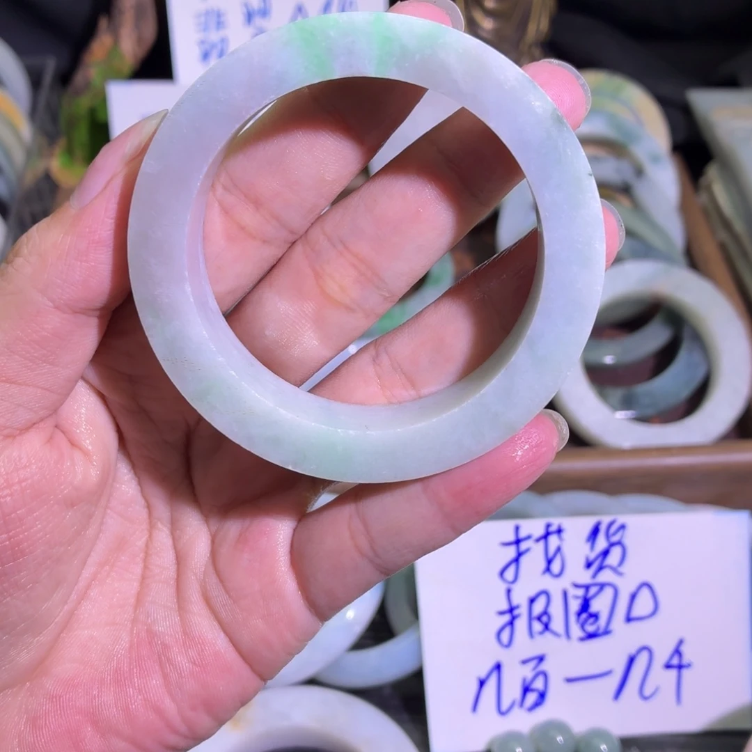 定制翡翠未镶嵌翡翠A货毛胚手镯定制