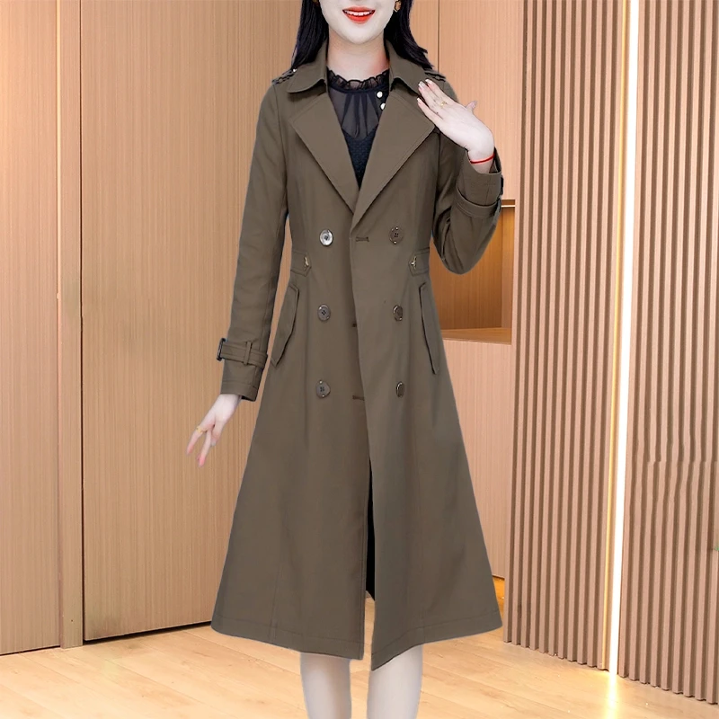 【名典圣王】杭州意法风衣外套女2025新款春款洋气贵夫人中长妈妈装