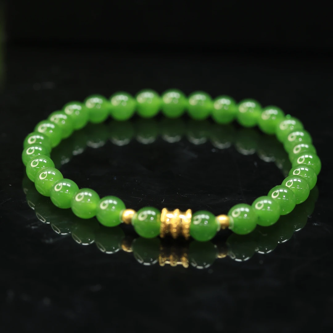 26和田玉碧玉手串/100771保利厦门拍卖