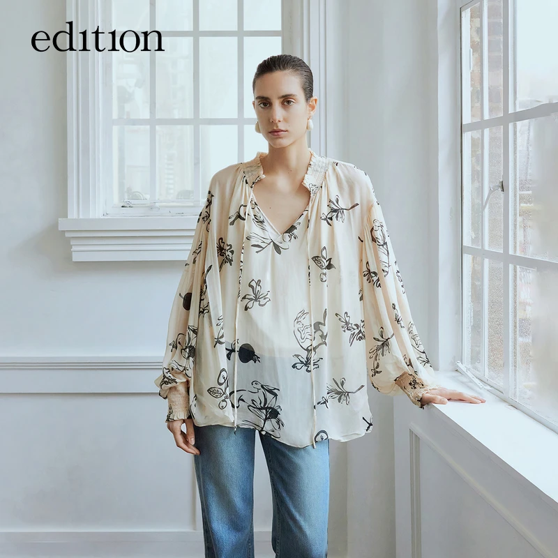 【赵老板专属】edition复古碎花衬衫系带上衣内含吊带#EBD1TOPT12