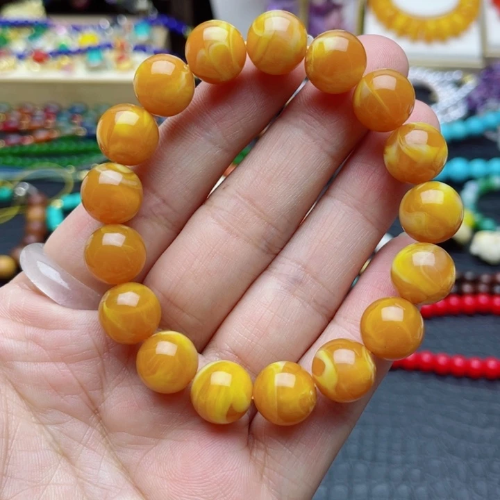 树脂制品25号黄色手串
