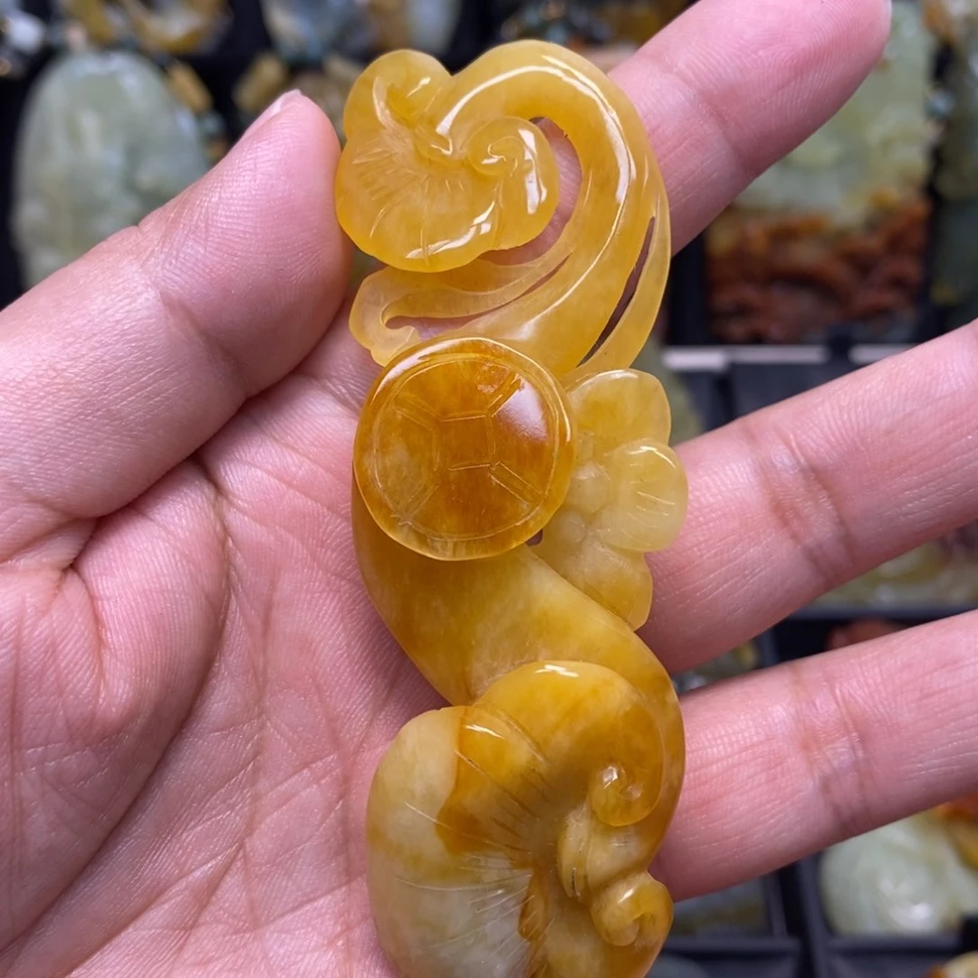 蛇纹石玉未镶嵌吊坠(赠链)