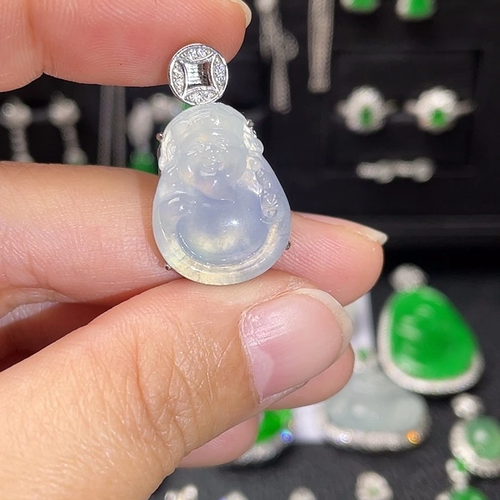 翡翠银S925镶嵌颈饰