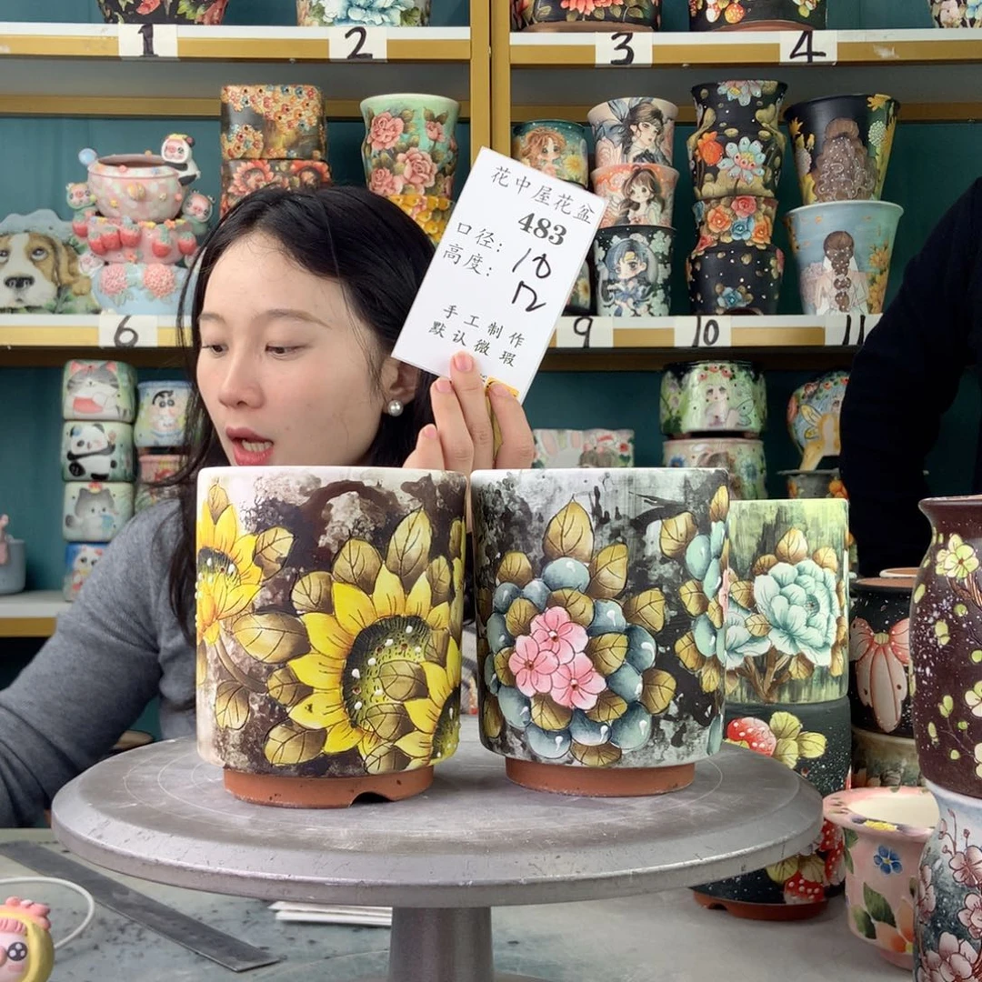 陶景德镇手工花盆483