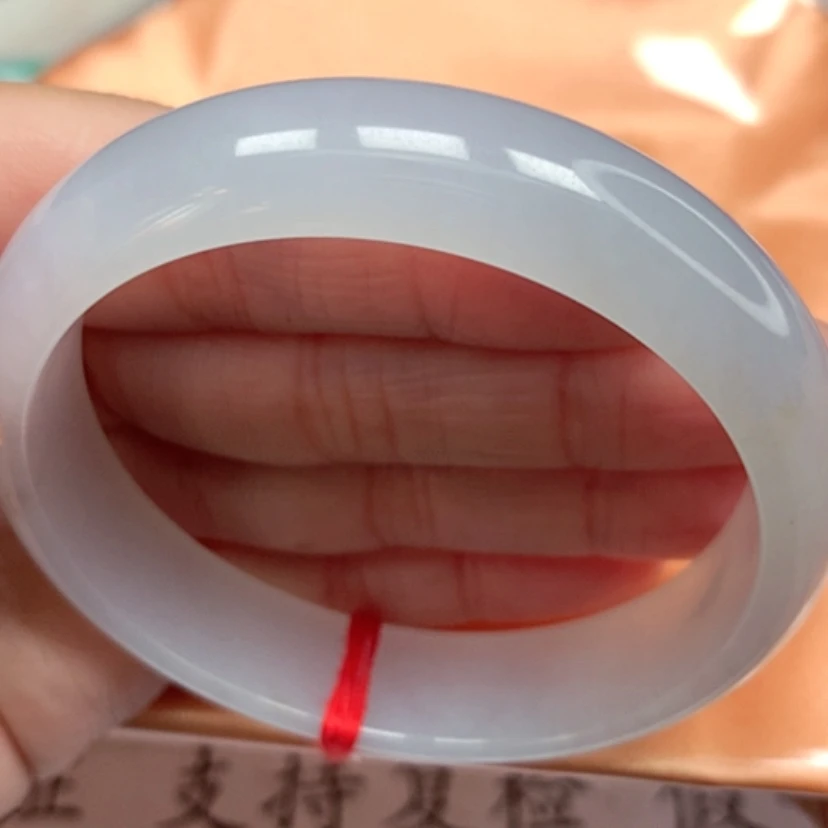 【闪购商品】翡翠手镯未镶嵌冰胶月光洒金手镯5354圈24号