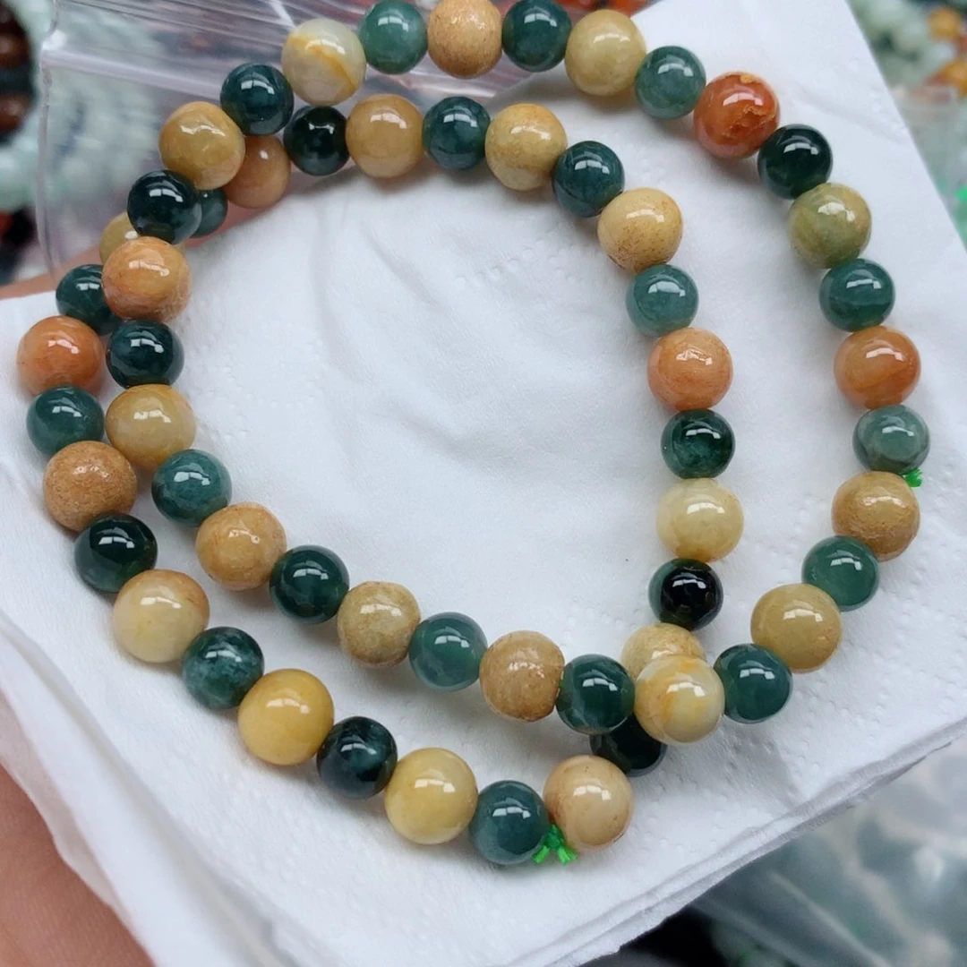 翡翠未镶嵌颈饰手串