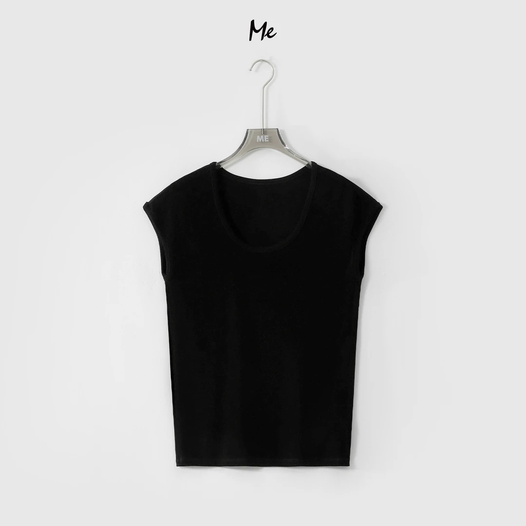 ME【极简醋酸坎肩】醋纤混纺丝滑Q弹显瘦舒适时尚百搭T恤MESS3908