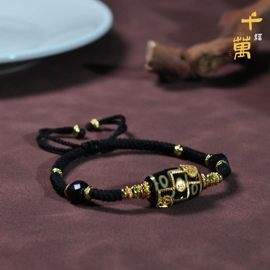 合金手链 【千万福】九眼简约编织手绳-A0250065