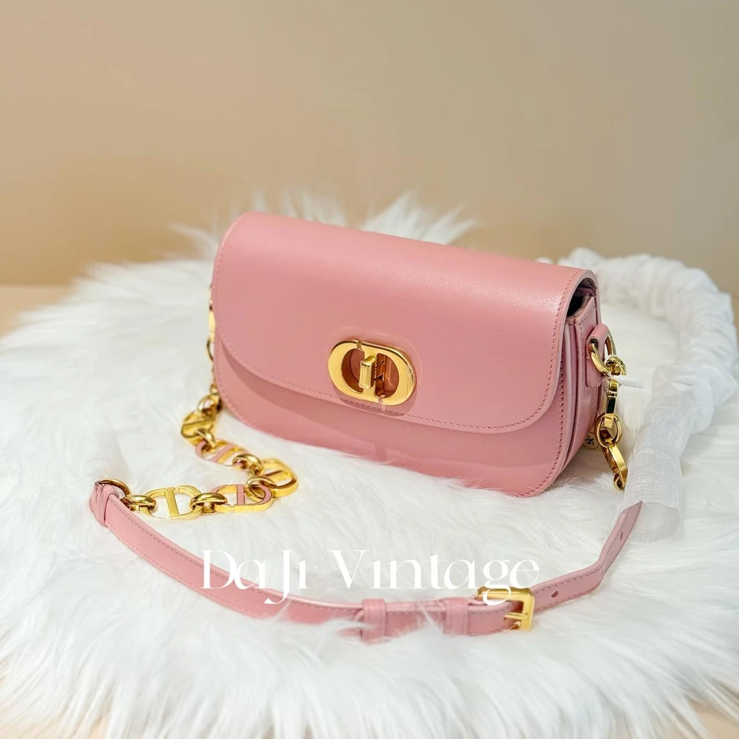 大吉中古/Dior迪奥粉金蒙田30avenue斜挎包