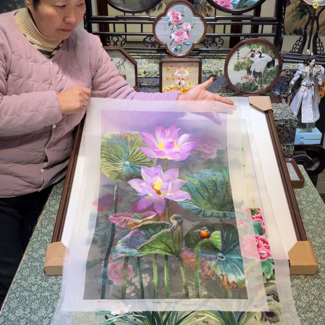 刺绣手工苏绣工艺单面绣片