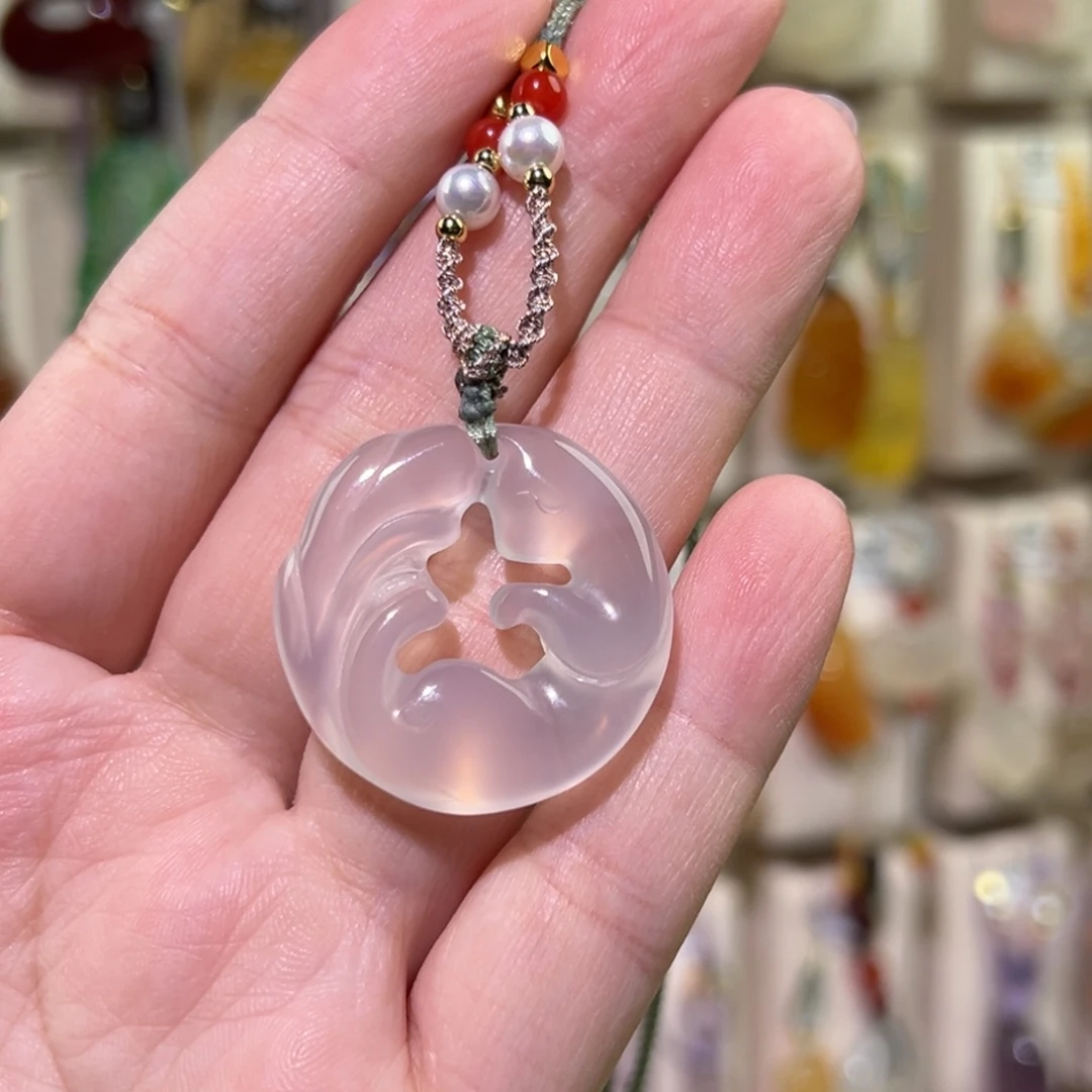 玛瑙/玉髓未镶嵌吊坠(赠链)