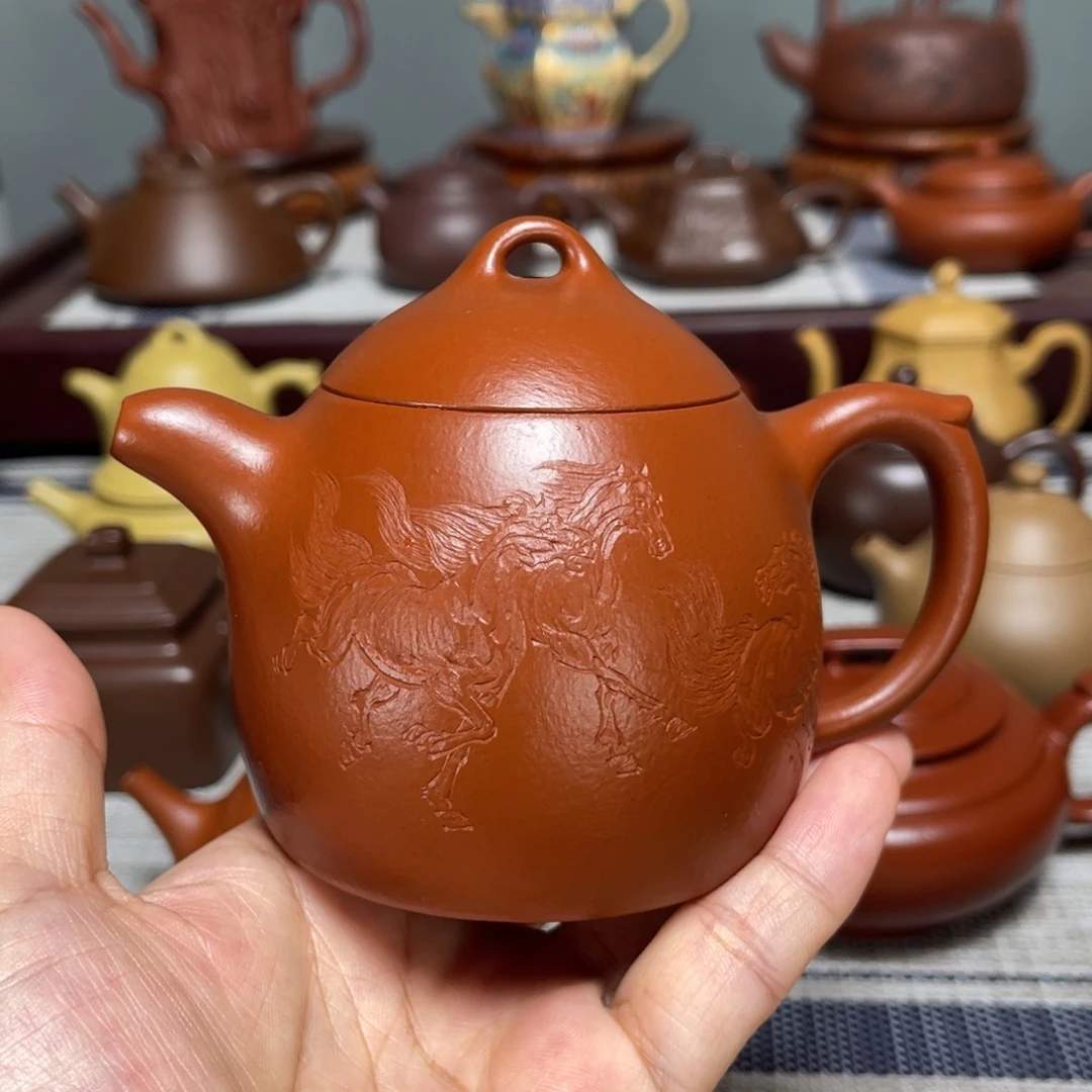 茶壶紫砂全手工制作220cc