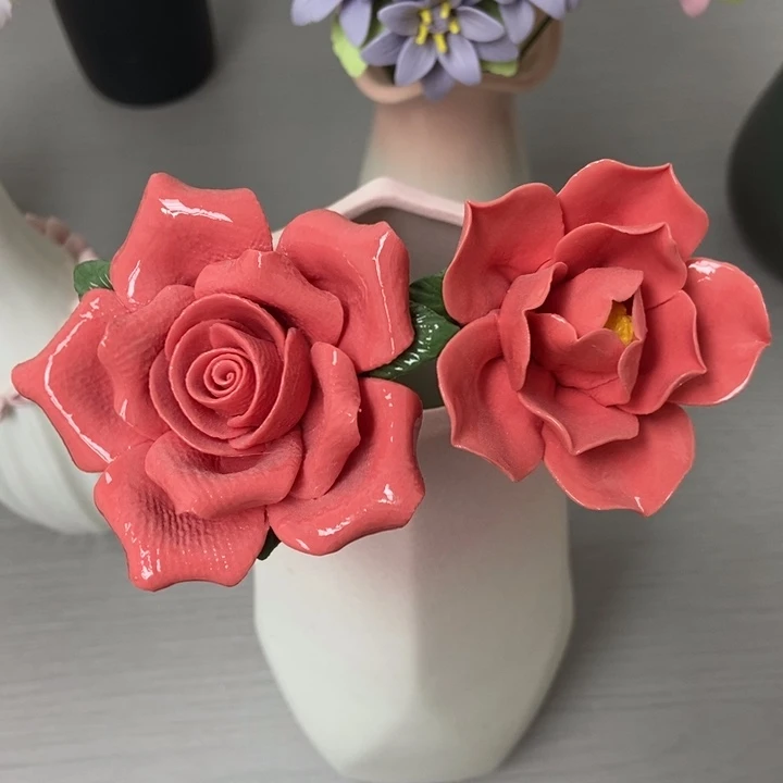 陶瓷手工制作陶瓷花