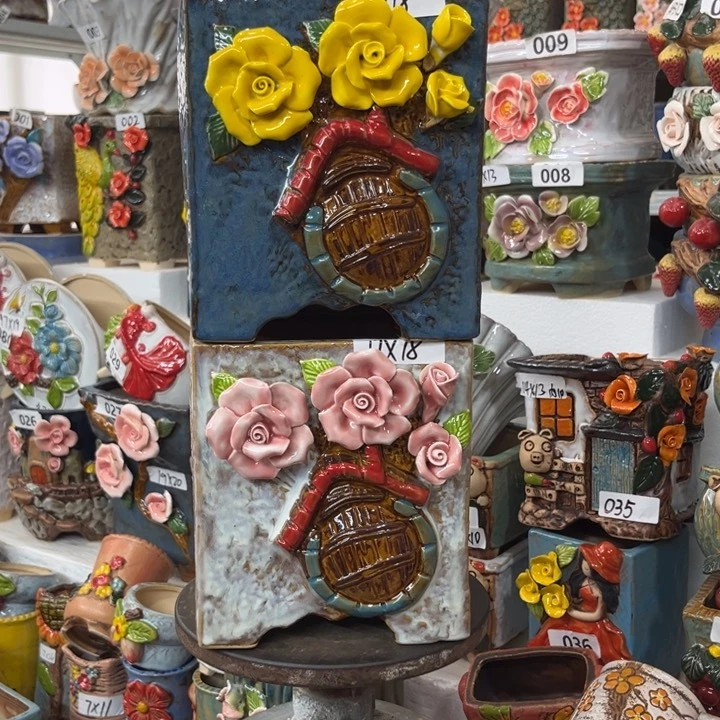 紫砂花盆粗陶材质多肉花盆下播福利