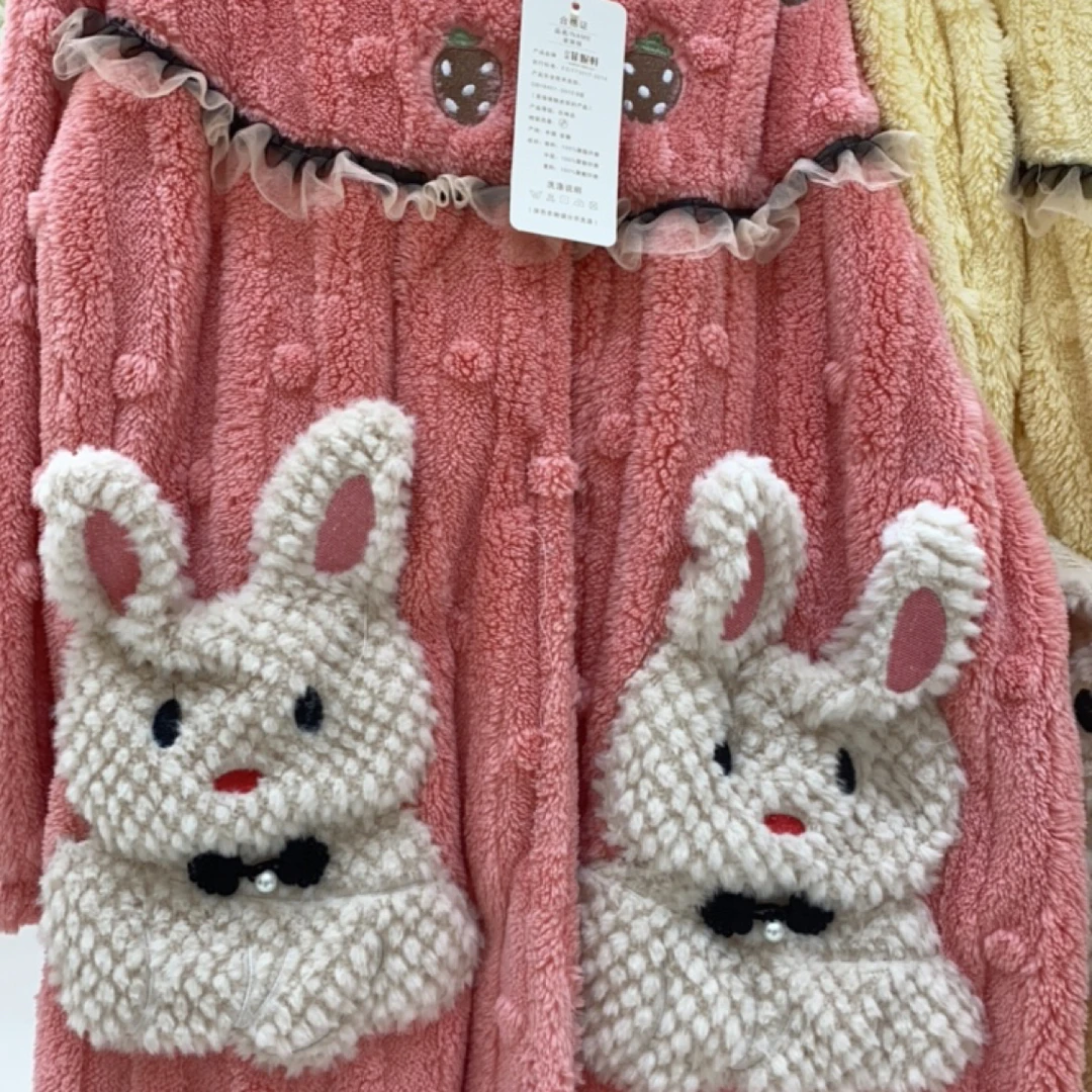 女士加绒家居服睡衣新款 可外穿