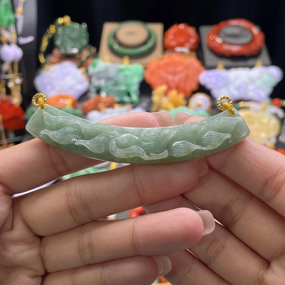 翡翠颈饰未镶嵌代编织