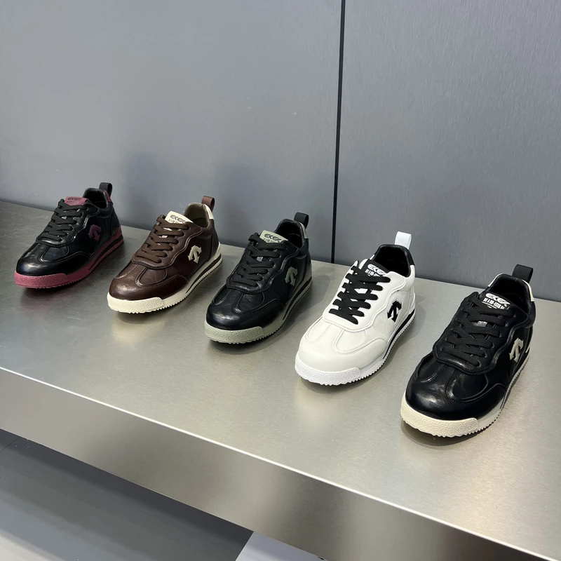 88-1216冬季新款韩版低帮男鞋皮面舒适百搭休闲鞋男士板鞋阿甘鞋