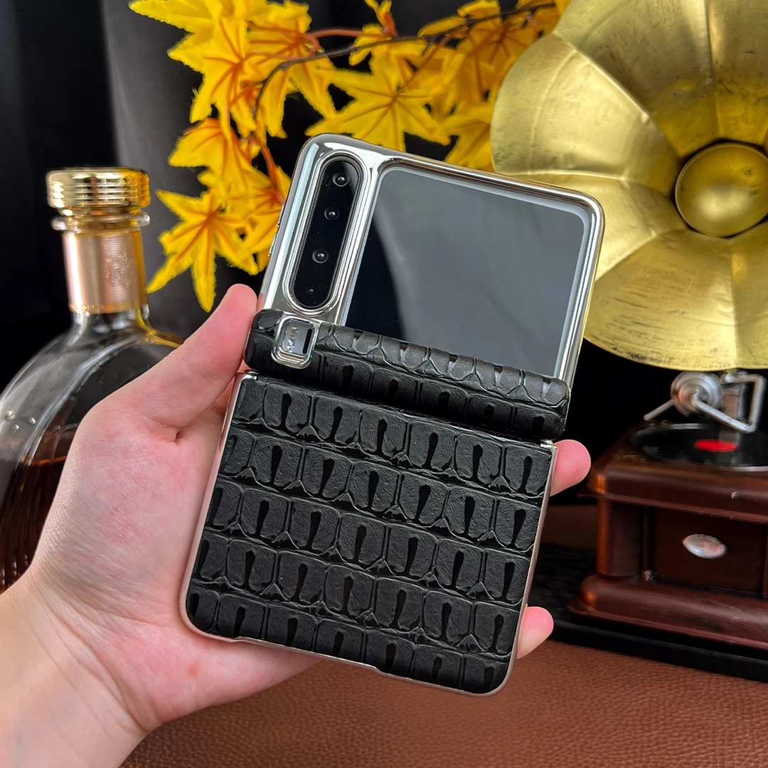 适用于华为Purax手机壳超薄防摔全包铰链鳄鱼纹purax保护套折叠屏