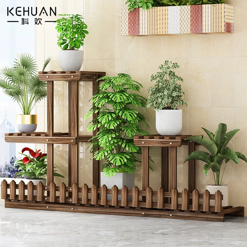 花架子置物架阳台客厅落地式家用新款多肉室内实木多层绿萝花盆架