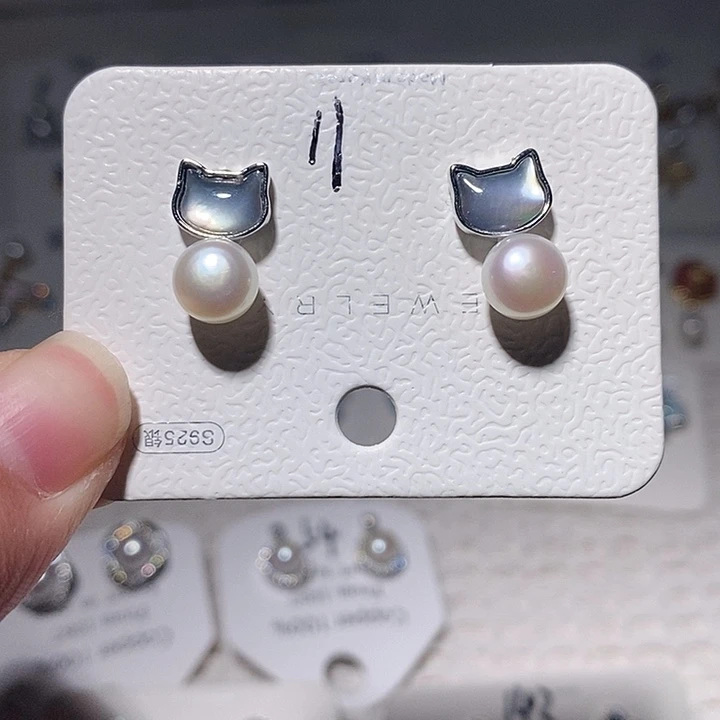 淡水珍珠耳饰未镶嵌