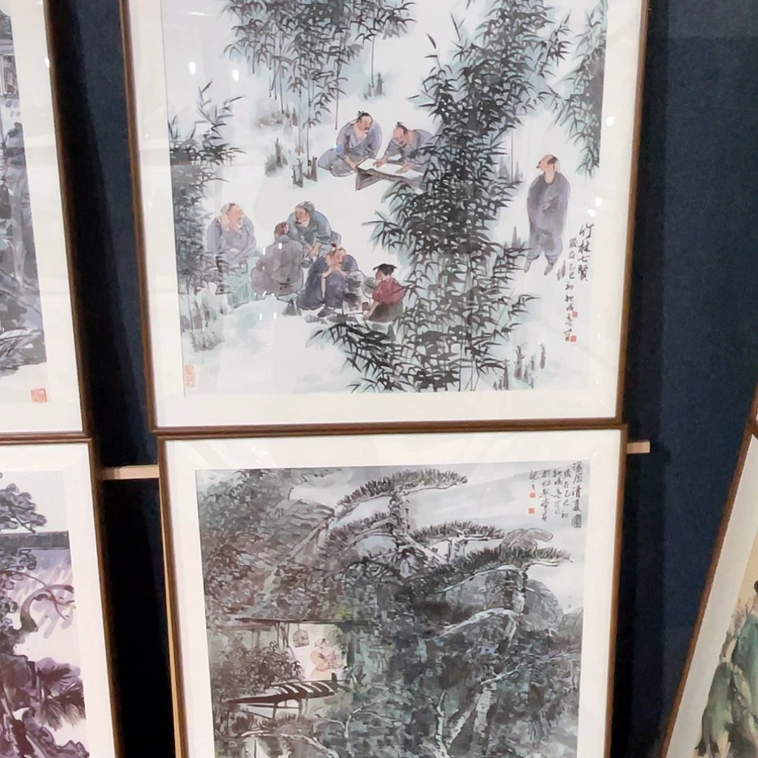 陈***泉国画手绘画作品带框80/80
