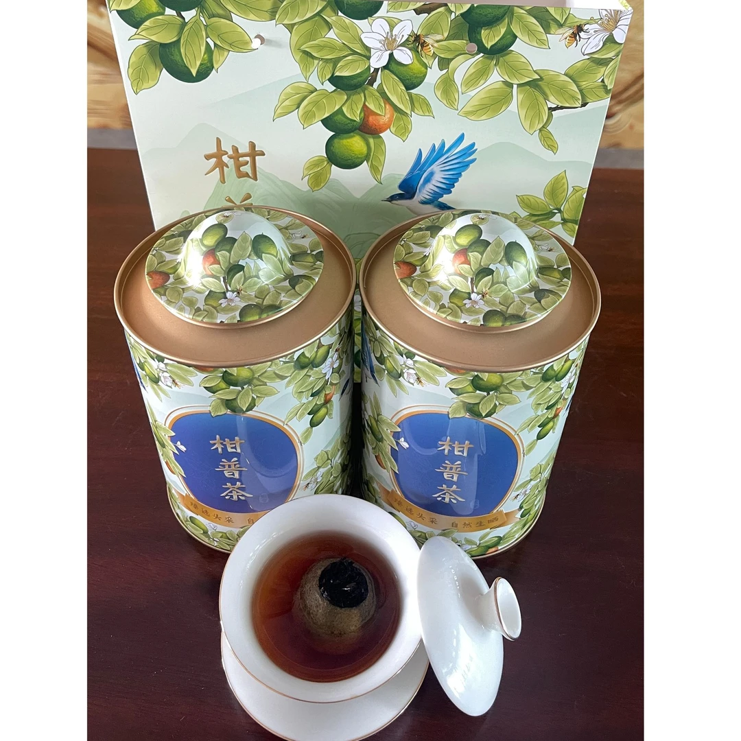 （收藏级茶枝柑）2024年浦北（生晒）陈皮柑普茶礼盒装