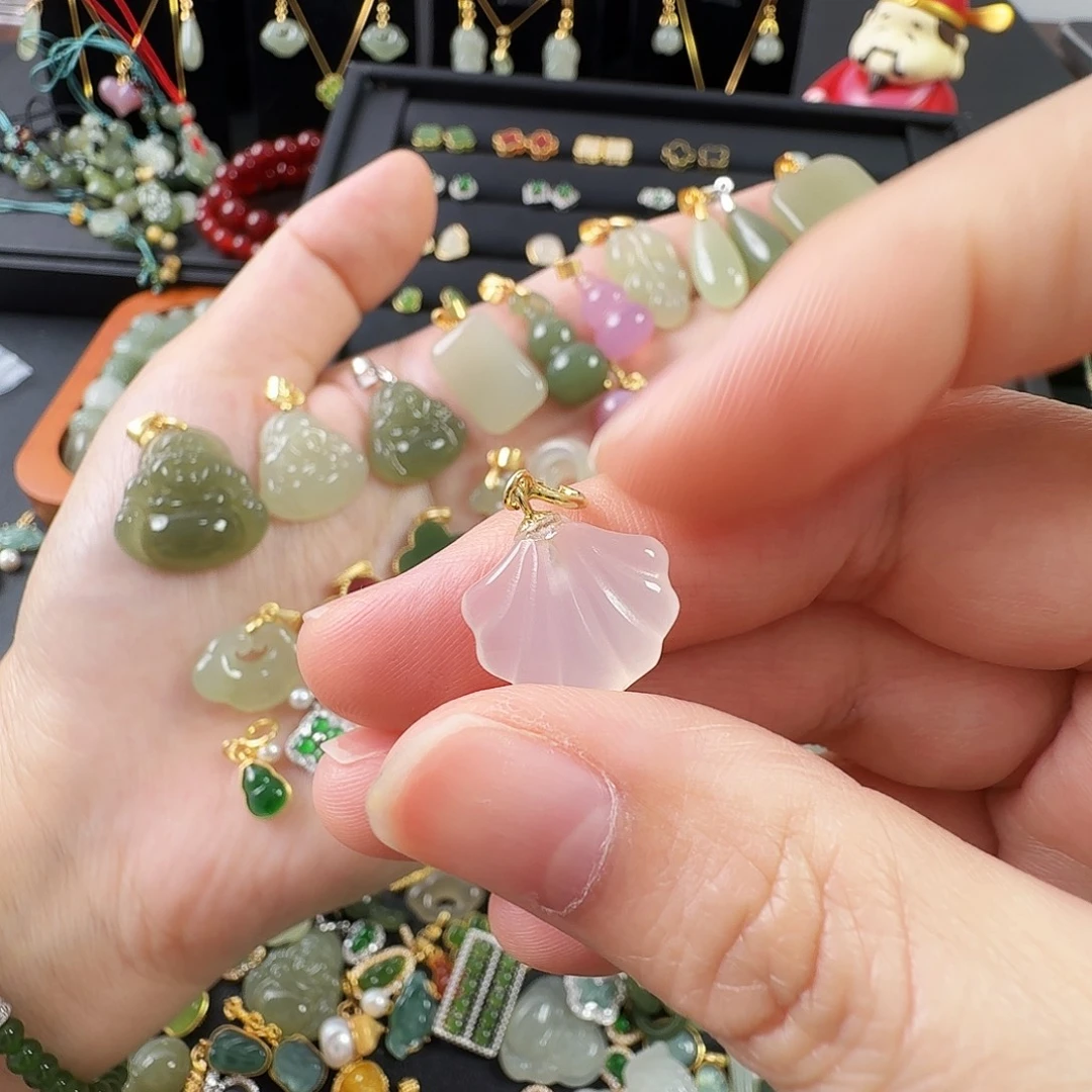 玛瑙/玉髓银S925镶嵌颈饰