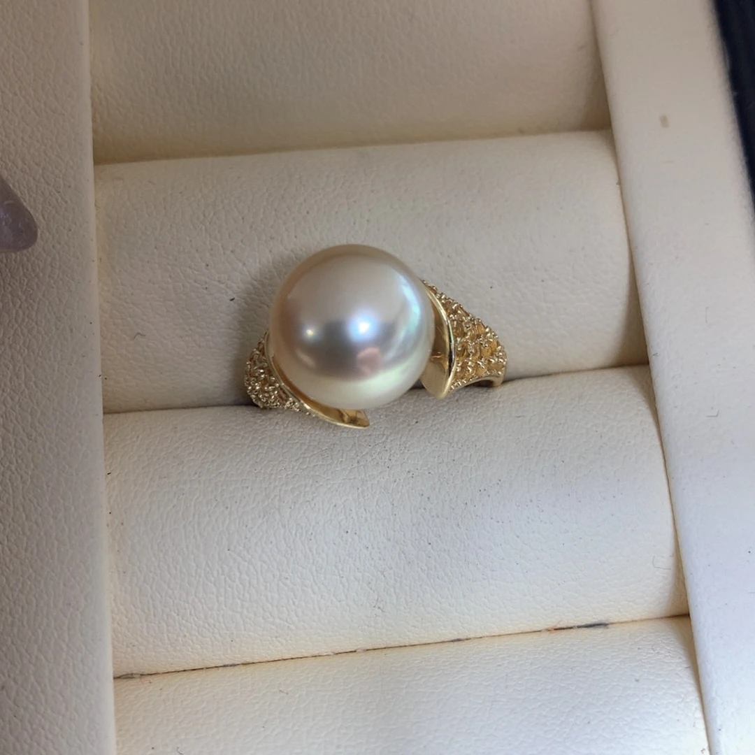 海水珍珠戒指银S925镶嵌