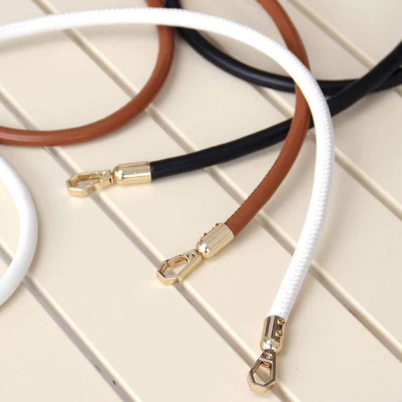 百搭PU皮革时尚手提包带酒杯钩可替换单肩带diy编织改造包包配件