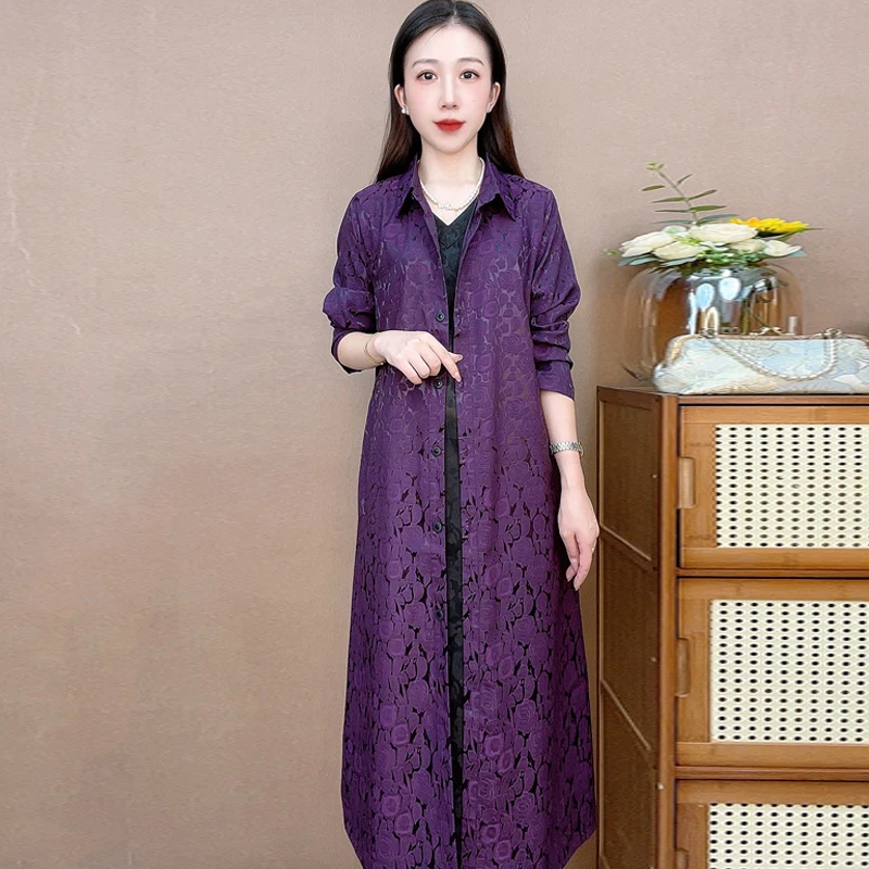 满罗风衣 中长款气质新款百搭时尚中长款风衣