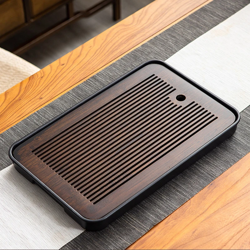 日式竹制密胺小茶台茶盘功夫茶具茶道配件小托盘蓄水简约便携旅行