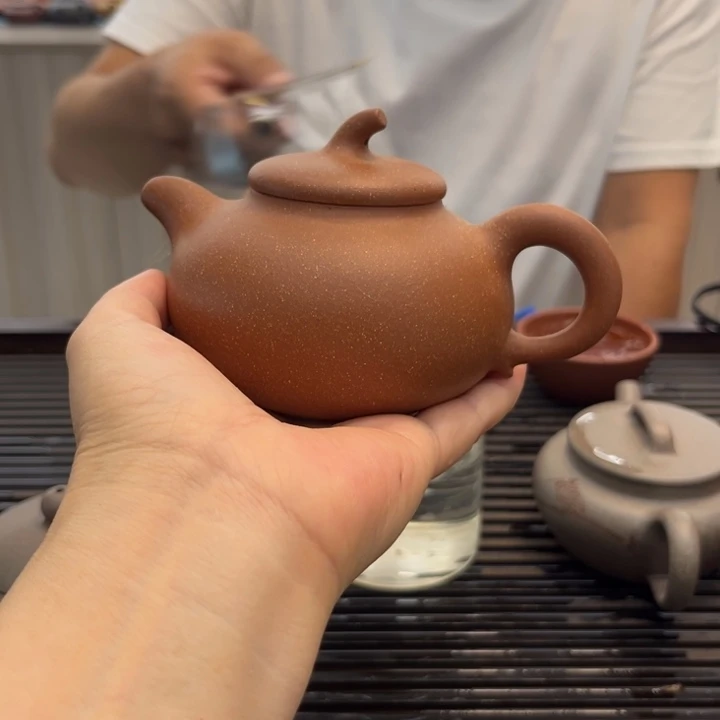 茶壶紫砂老*茄段手工制作