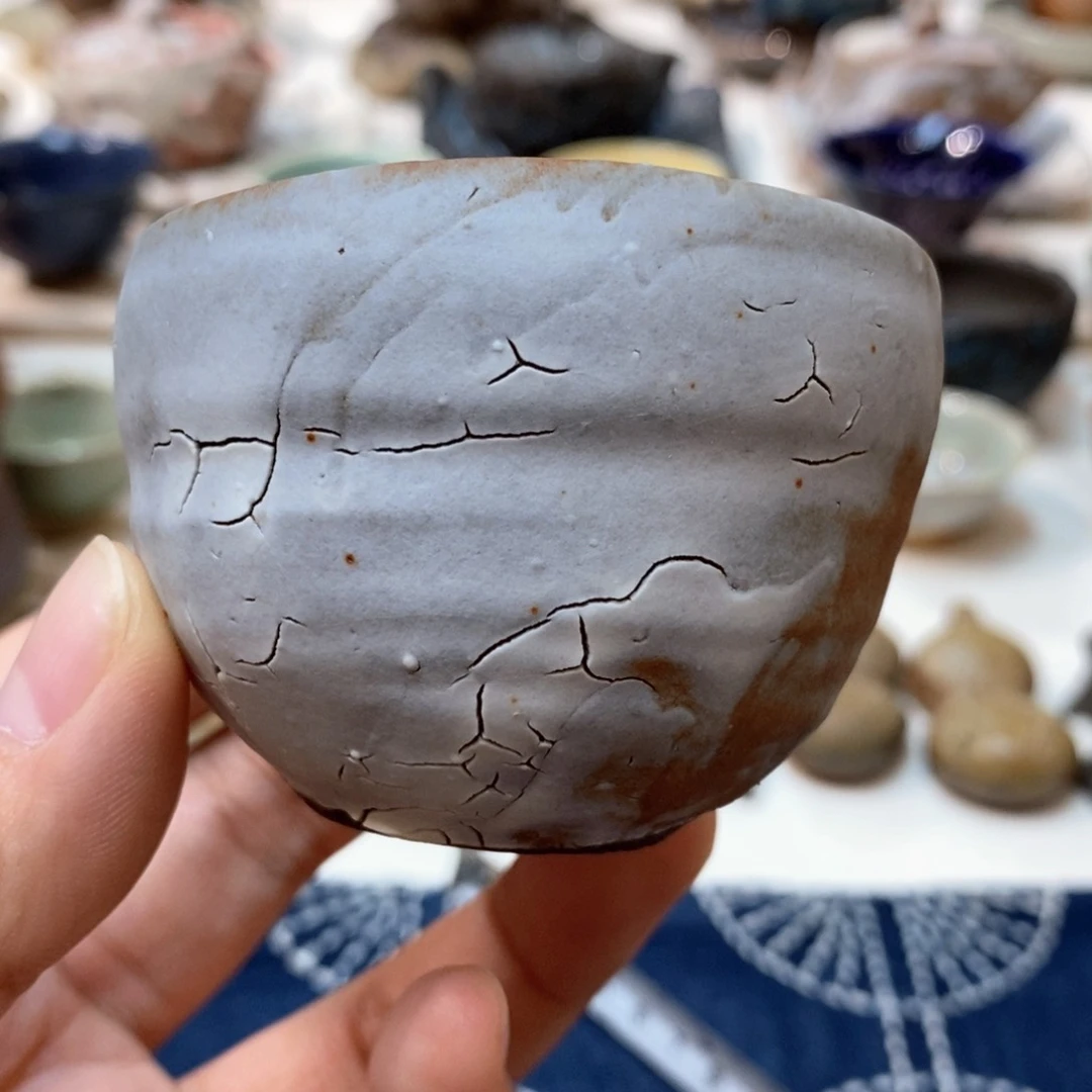 柴烧侘寂粗陶茶具