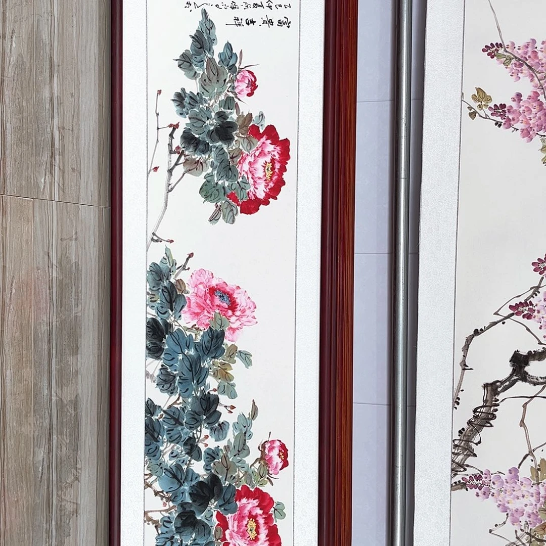 国画书画作品带框163×48