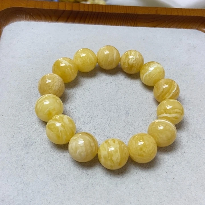蜜蜡未镶嵌裸石手串