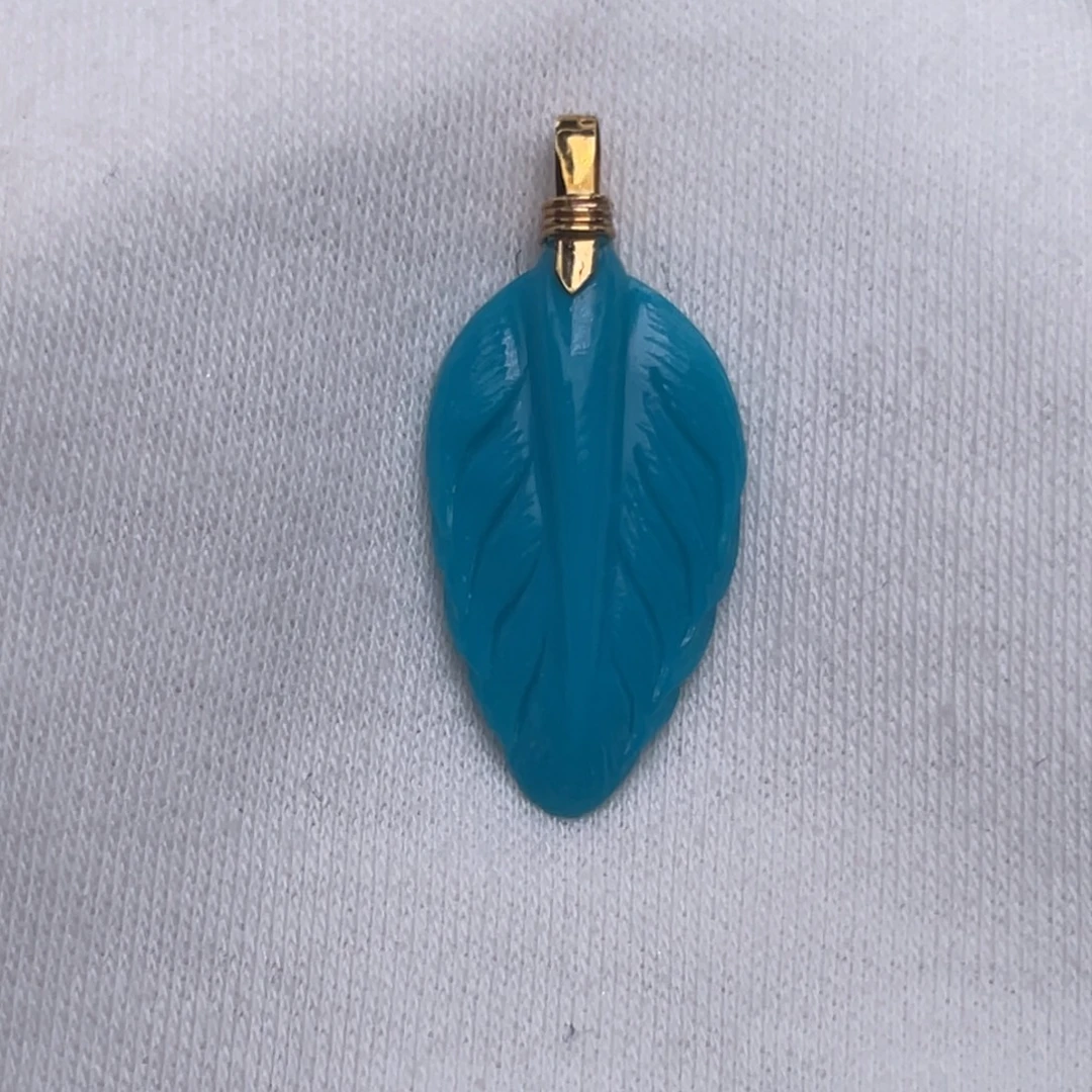 绿松石18K金镶嵌珠宝奇石