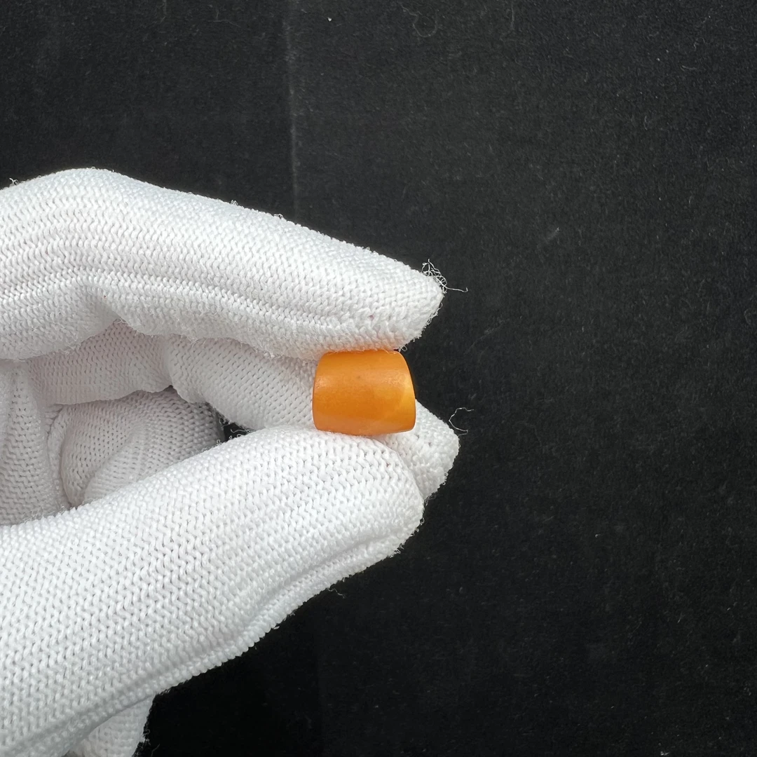 K5982天然蜜蜡老蜡马蹄珠-微瑕 9.9*11.7mm 支持复检 假一罚十