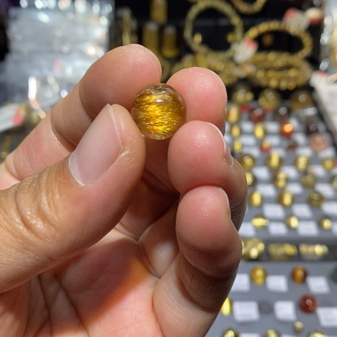 未镶嵌水晶手链维纳斯狐尾发金发晶多宝单珠12➕