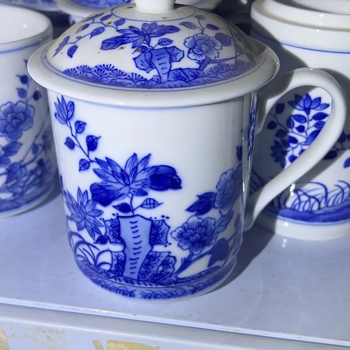 红叶手绘微瑕办公杯