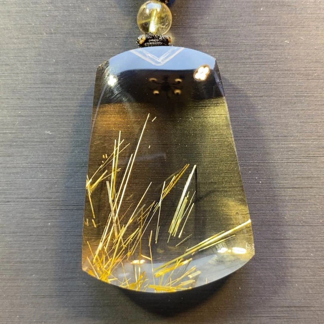 颈饰未镶嵌水晶钛晶无事牌