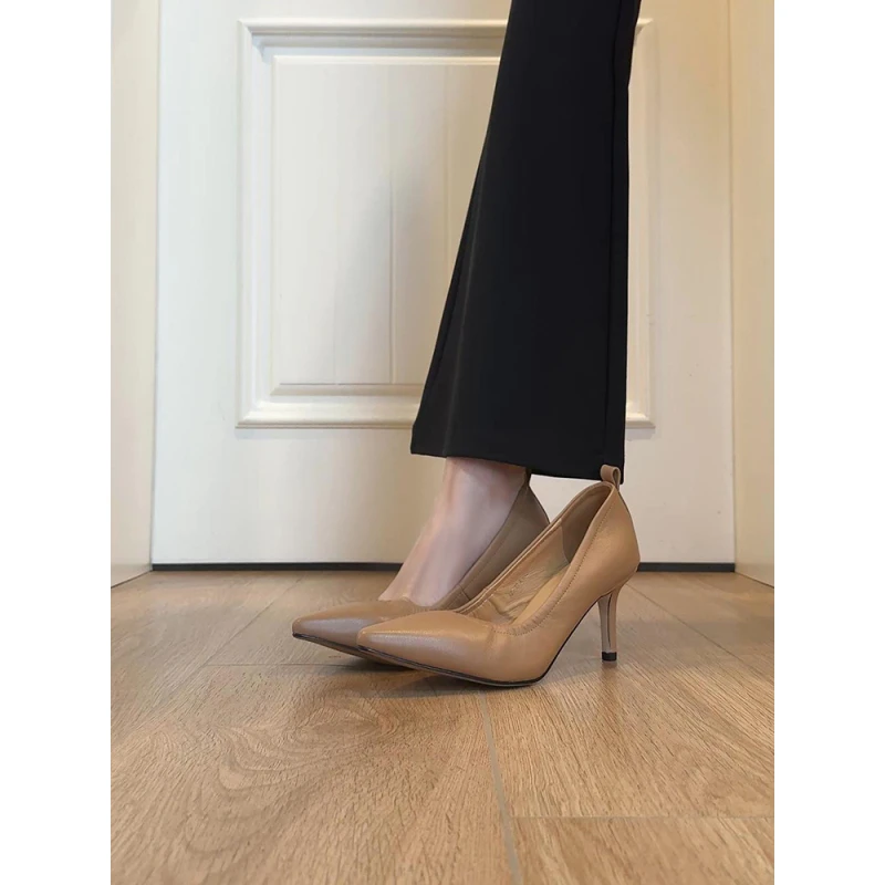 Dangle 职业OL通勤尖头单鞋女细跟7cm/5cm 气质高跟鞋