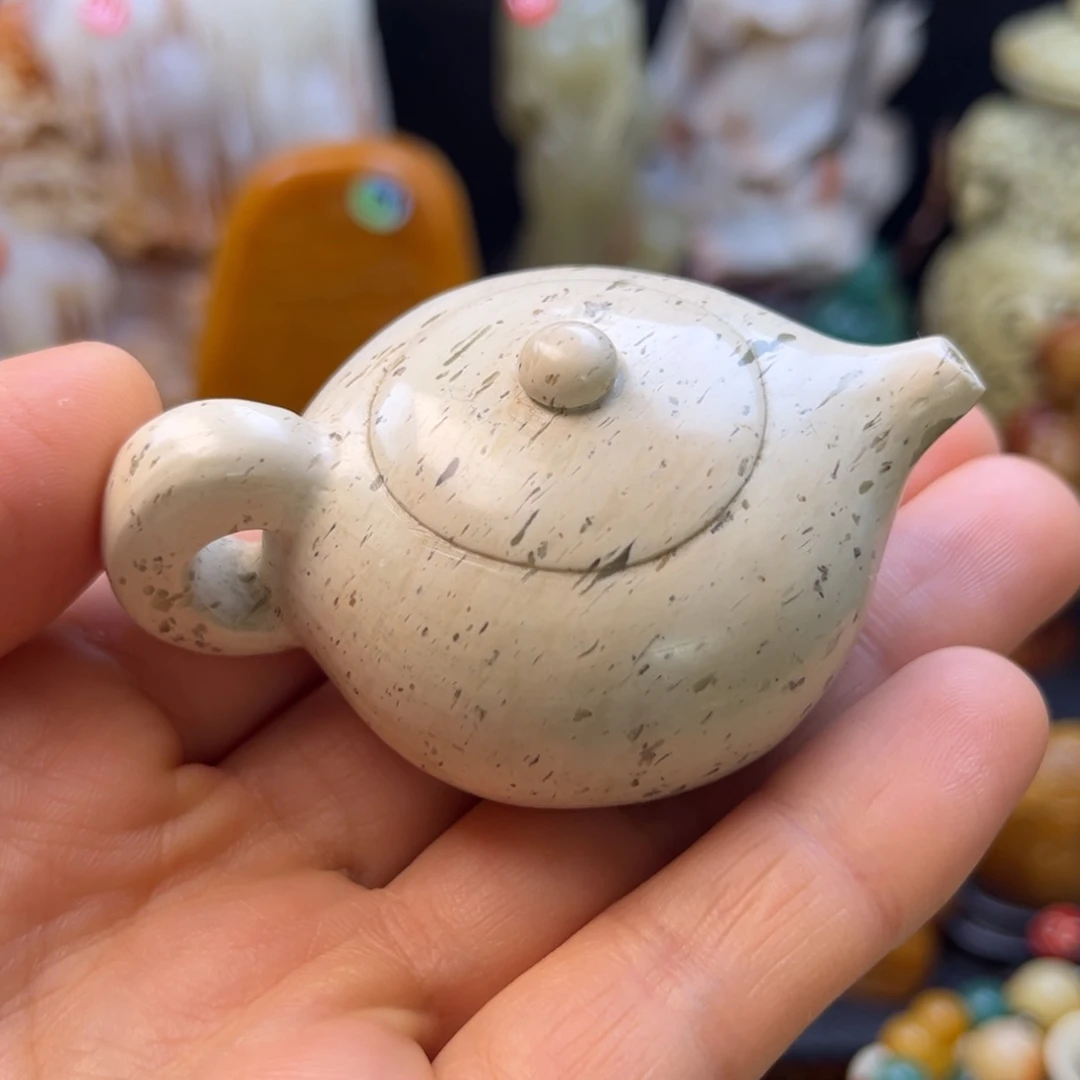 寿山石茶壶手玩件