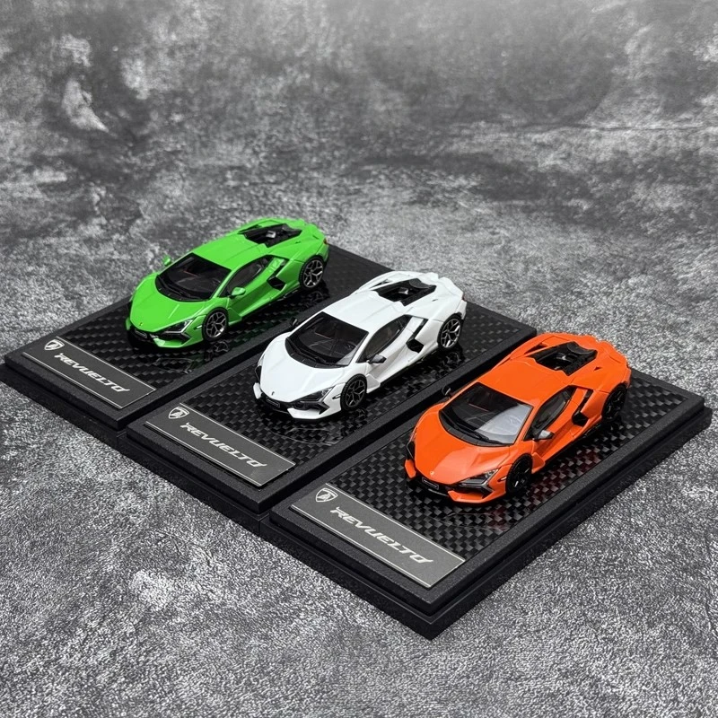 LCD 1:64 兰博基尼 Revuelto 新大牛 亮绿 白 橙 合金汽车模型