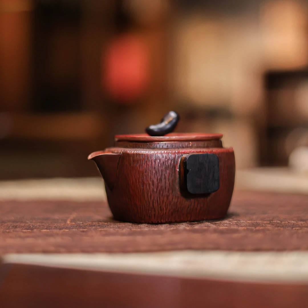 【非遗好物】春喜铜-紫霞方形手抓壶,135ml（春喜铜0441）