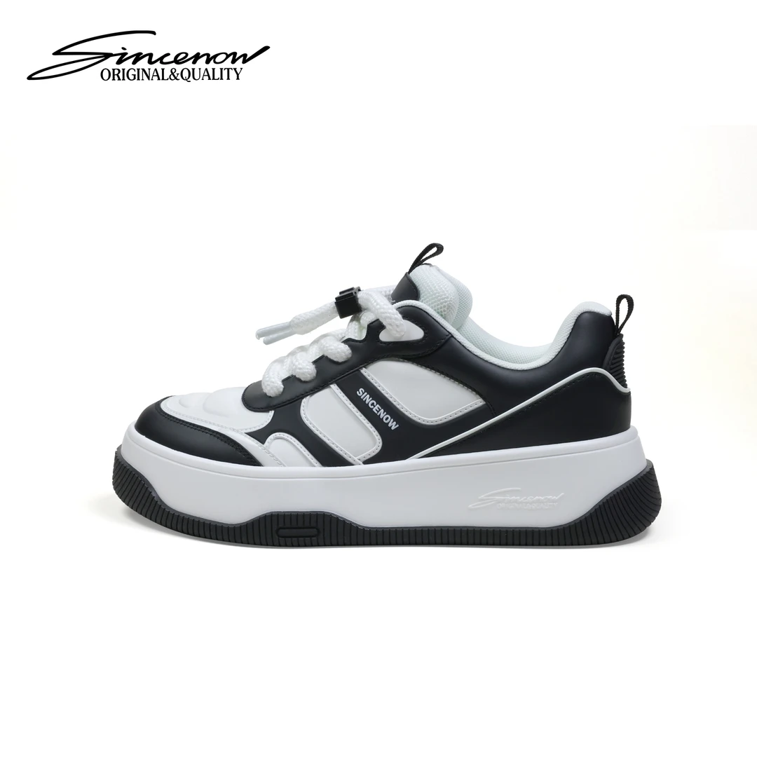SINCENOW云阶厚底板鞋增高25秋季新款潮流百搭时尚百搭休闲运动鞋