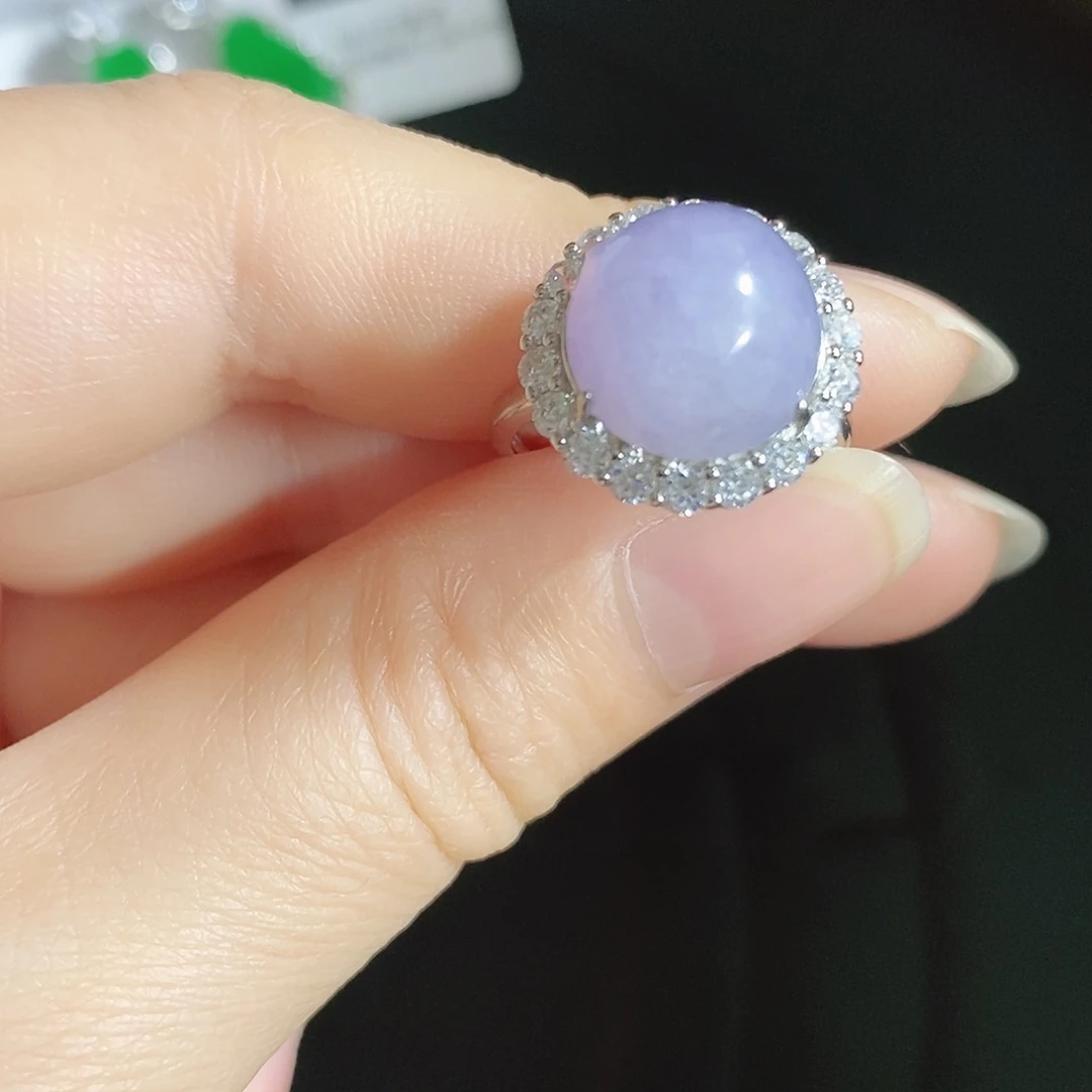 翡翠银S925镶嵌戒指