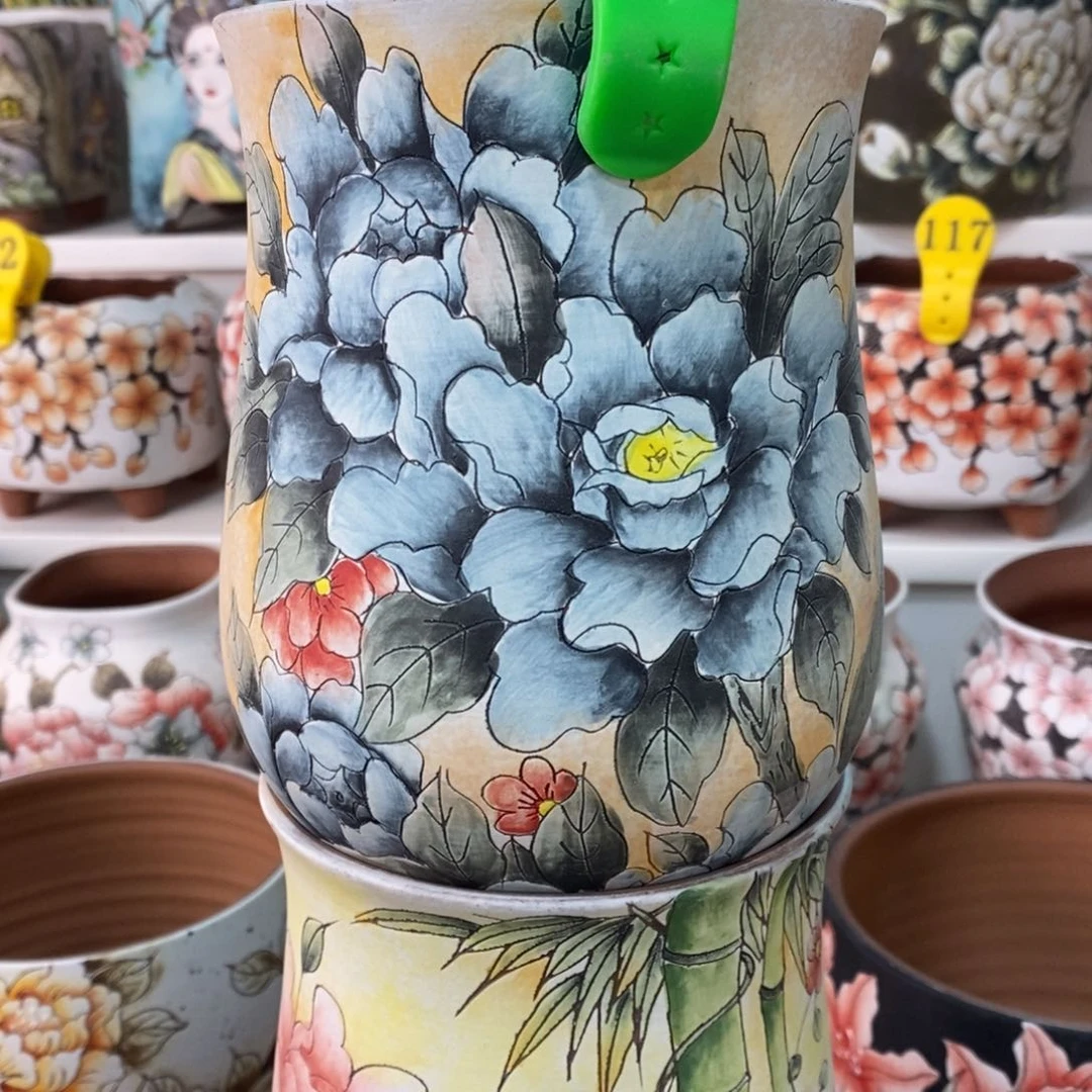 紫砂花盆水晶花盆151