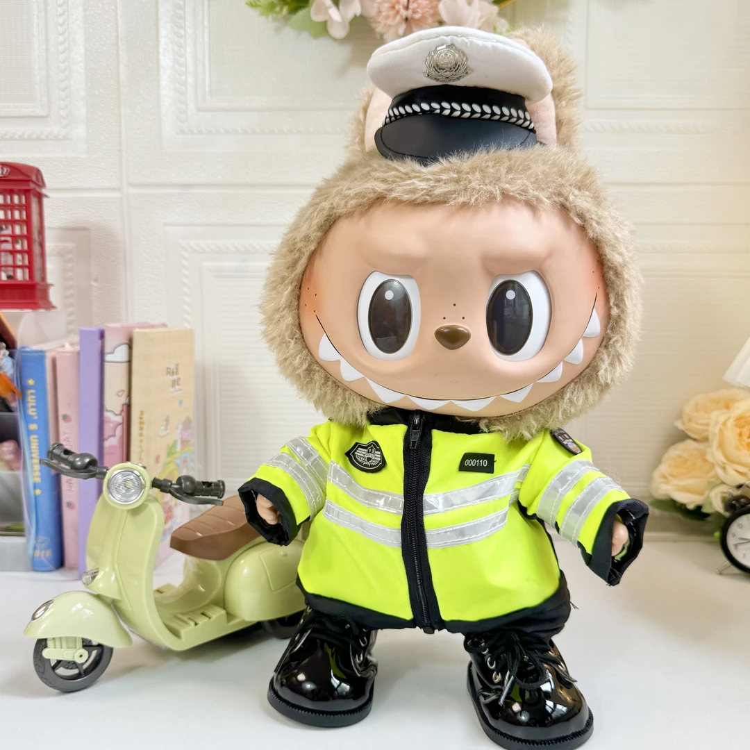 Labubu娃衣【只卖娃衣】38cm拉布布毛绒娃娃衣服着替公仔衣服交通