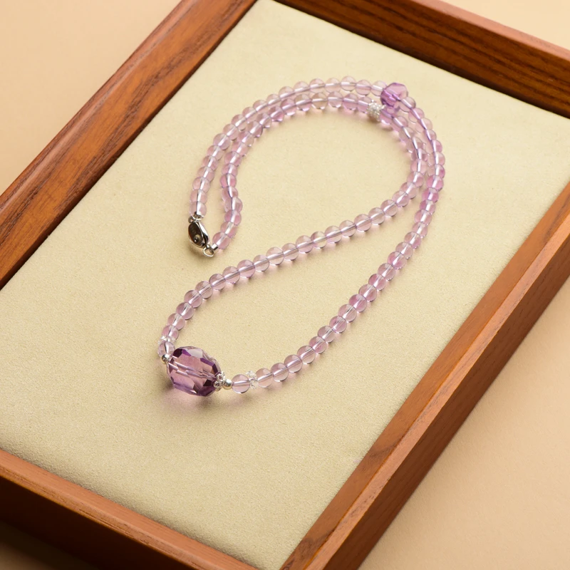 天然巴西紫水晶项链气质轻奢时尚（多样性发其一）