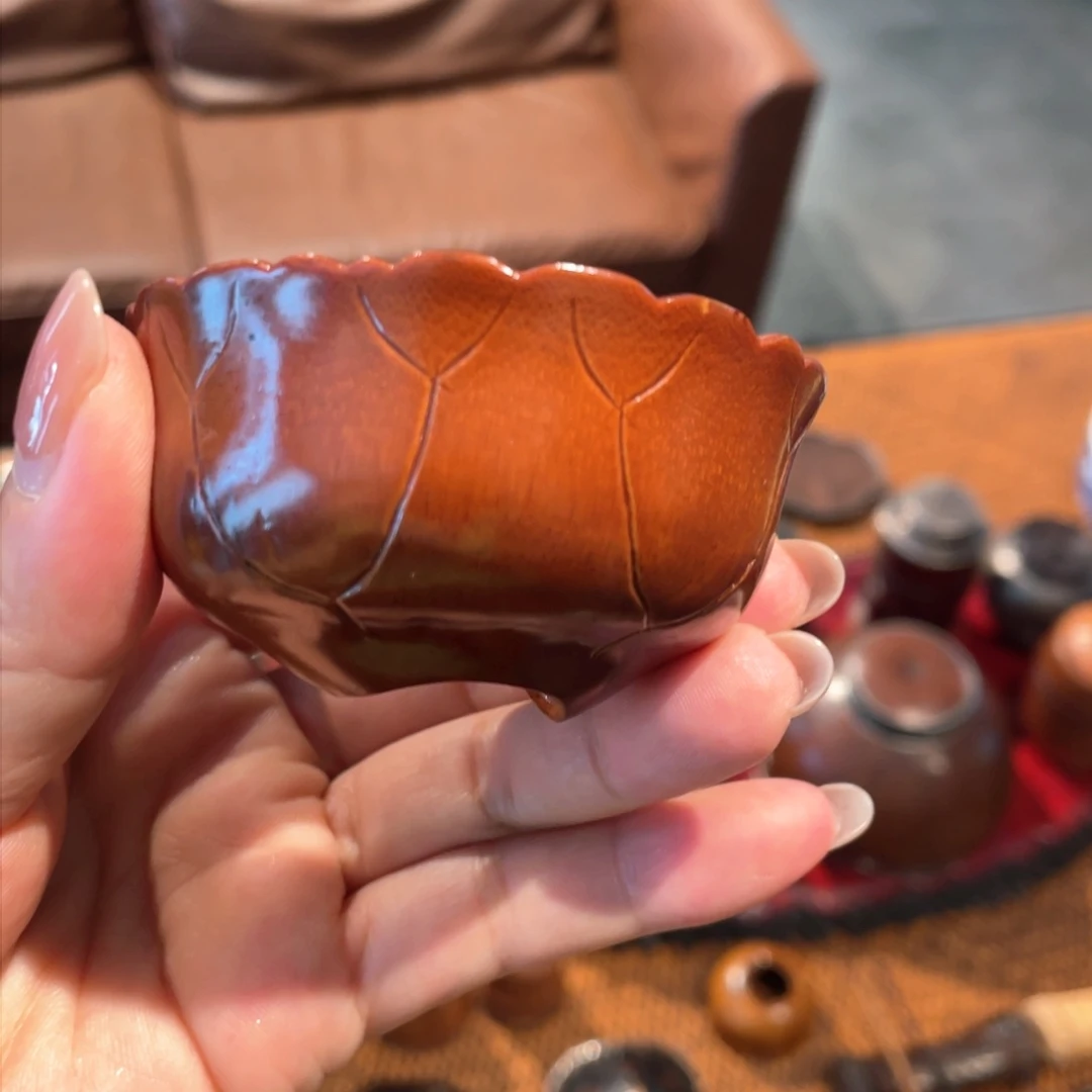 紫砂石头投茶器纯手工